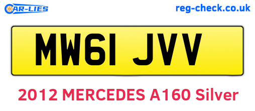 MW61JVV are the vehicle registration plates.