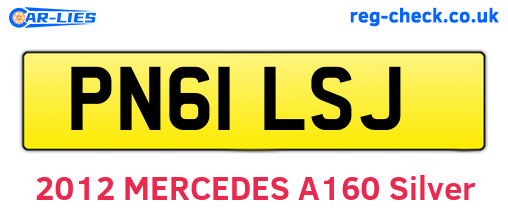PN61LSJ are the vehicle registration plates.