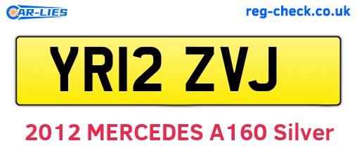YR12ZVJ are the vehicle registration plates.