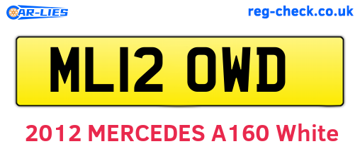 ML12OWD are the vehicle registration plates.
