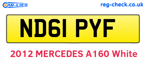 ND61PYF are the vehicle registration plates.