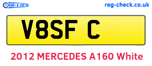 V8SFC are the vehicle registration plates.