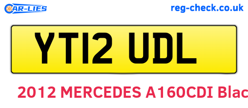 YT12UDL are the vehicle registration plates.