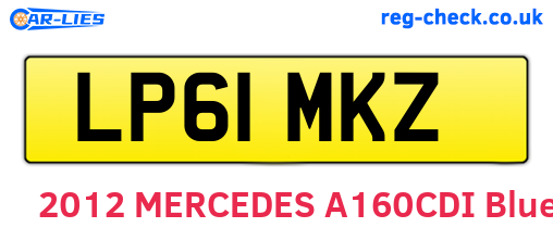 LP61MKZ are the vehicle registration plates.