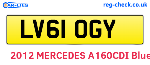 LV61OGY are the vehicle registration plates.