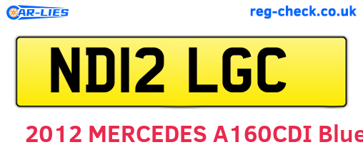 ND12LGC are the vehicle registration plates.