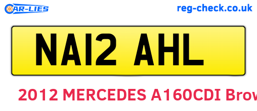 NA12AHL are the vehicle registration plates.