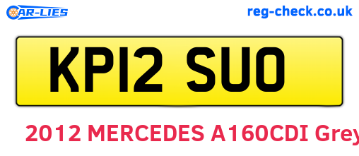 KP12SUO are the vehicle registration plates.