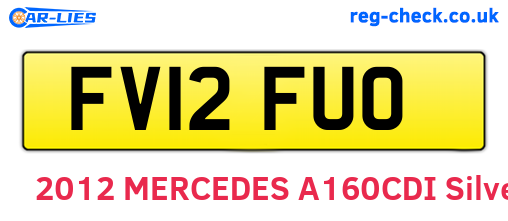 FV12FUO are the vehicle registration plates.