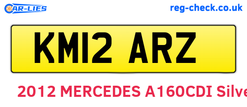 KM12ARZ are the vehicle registration plates.