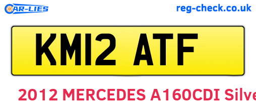 KM12ATF are the vehicle registration plates.
