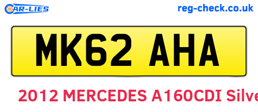 MK62AHA are the vehicle registration plates.