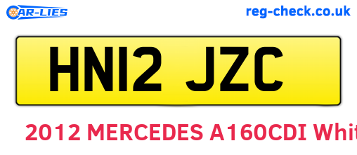 HN12JZC are the vehicle registration plates.