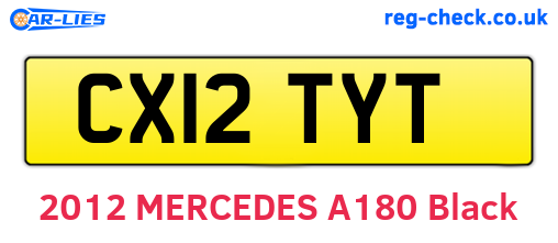 CX12TYT are the vehicle registration plates.