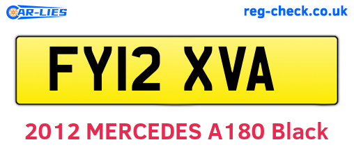 FY12XVA are the vehicle registration plates.
