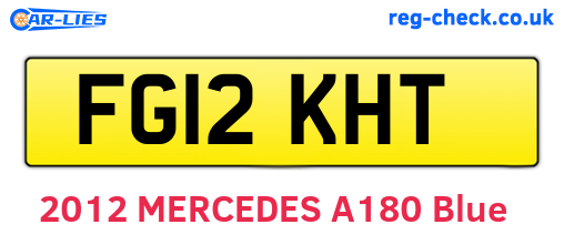 FG12KHT are the vehicle registration plates.