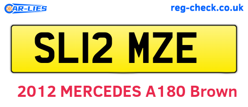 SL12MZE are the vehicle registration plates.
