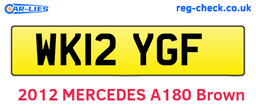 WK12YGF are the vehicle registration plates.