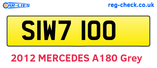 SIW7100 are the vehicle registration plates.
