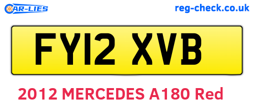 FY12XVB are the vehicle registration plates.