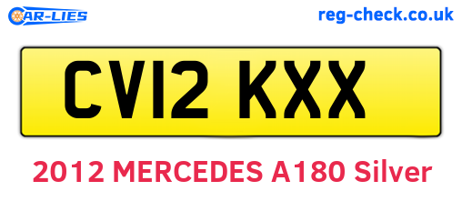 CV12KXX are the vehicle registration plates.
