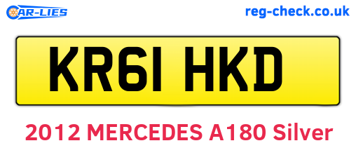 KR61HKD are the vehicle registration plates.
