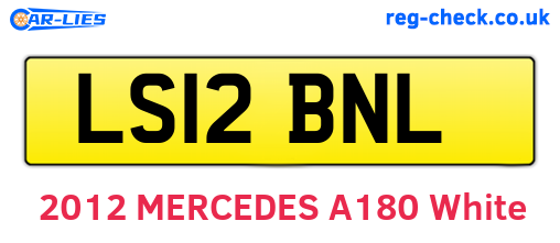 LS12BNL are the vehicle registration plates.