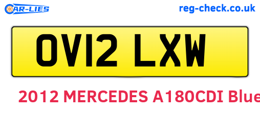 OV12LXW are the vehicle registration plates.