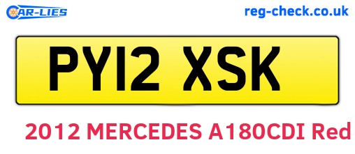 PY12XSK are the vehicle registration plates.