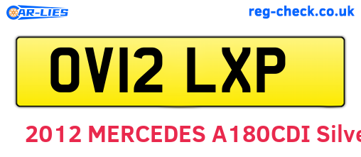 OV12LXP are the vehicle registration plates.