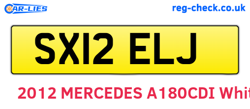 SX12ELJ are the vehicle registration plates.