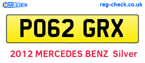PO62GRX are the vehicle registration plates.