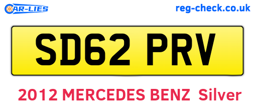 SD62PRV are the vehicle registration plates.