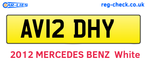 AV12DHY are the vehicle registration plates.