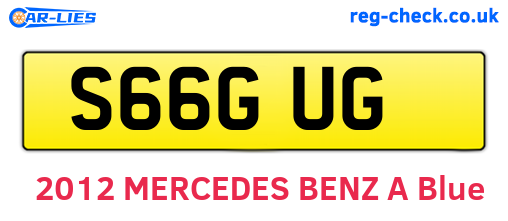S66GUG are the vehicle registration plates.