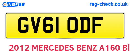 GV61ODF are the vehicle registration plates.