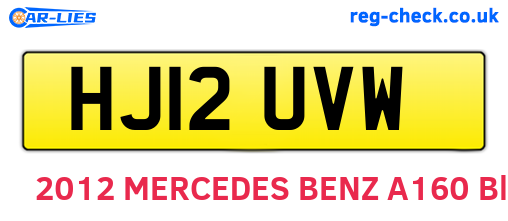 HJ12UVW are the vehicle registration plates.