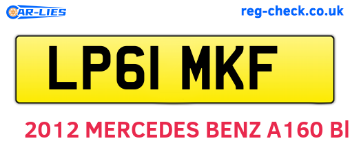 LP61MKF are the vehicle registration plates.