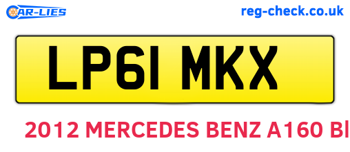 LP61MKX are the vehicle registration plates.