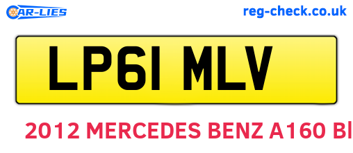LP61MLV are the vehicle registration plates.