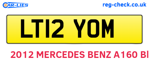 LT12YOM are the vehicle registration plates.