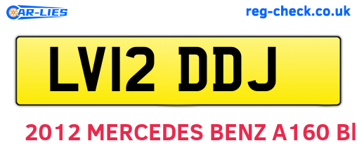 LV12DDJ are the vehicle registration plates.