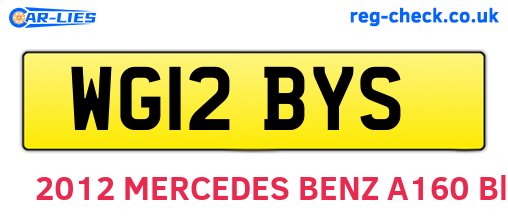 WG12BYS are the vehicle registration plates.