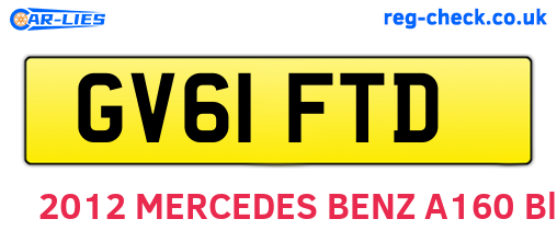 GV61FTD are the vehicle registration plates.