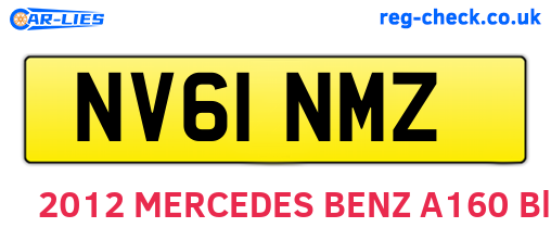NV61NMZ are the vehicle registration plates.