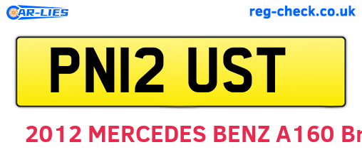 PN12UST are the vehicle registration plates.