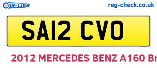 SA12CVO are the vehicle registration plates.