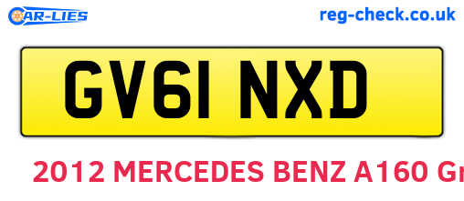 GV61NXD are the vehicle registration plates.