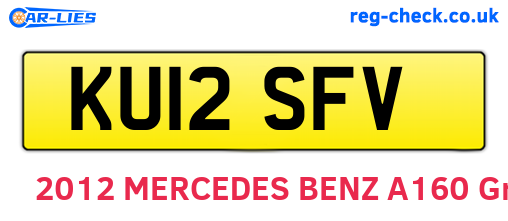 KU12SFV are the vehicle registration plates.