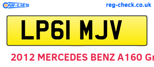 LP61MJV are the vehicle registration plates.